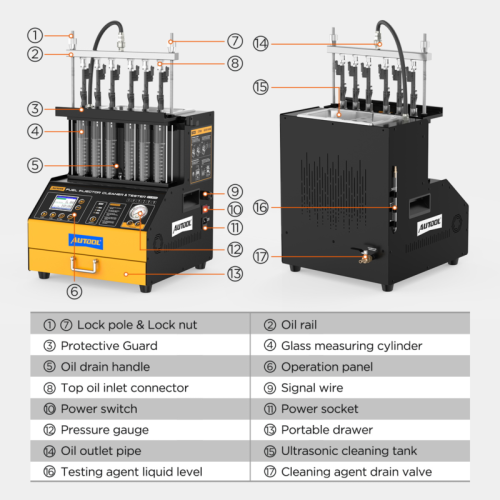 AUTOOL CT500 - Industriële GDI/EFI/FSI injectorreiniger en tester