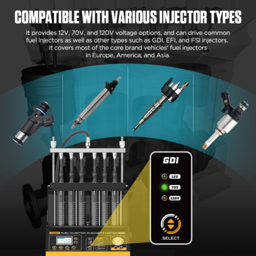 AUTOOL CT500 - Industriële GDI/EFI/FSI injectorreiniger en tester