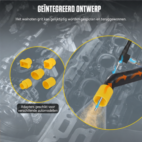 AUTOOL HTS518 Straalmachine voor kleppenreiniging met walnootschaalgranulaat