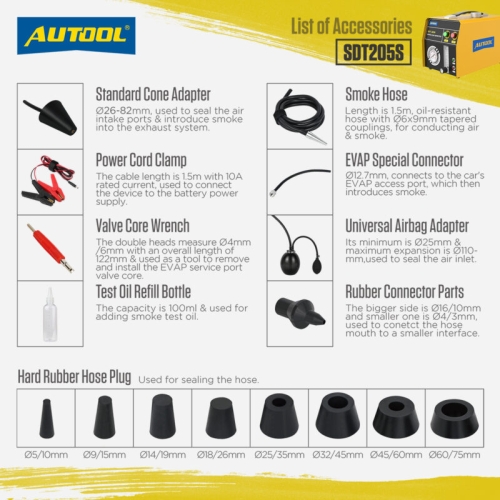AUTOOL SDT205S rookmelder