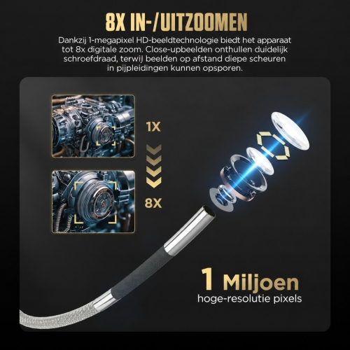 Inspectiecamera Diagnostische endoscoop Autool SVB408 | HD-scherm | 4-richtings 360°