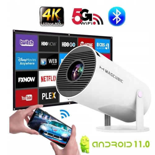 HY300 PRO HD TV-PROJECTOR 130'' ANDROID WIFI DRAAGBAAR DRAAIBAAR