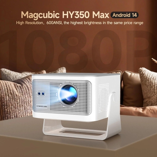 HY350MAX Full HD/4K-projector, WiFi 6 HDR10 Android LED-tv met WiFi-luidspreker