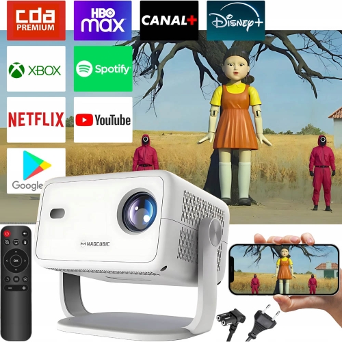 SMART PROJECTOR MAGCUBIC L018 4K 1080p ANDROID LED TV WiFi BT SPEAKER