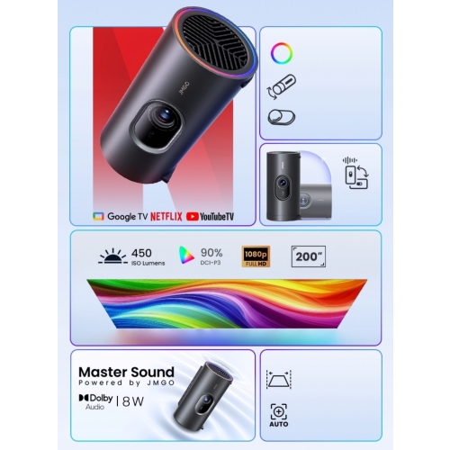 PicoPlay JMGO draagbare laser-DLP-projector + statief + powerbank