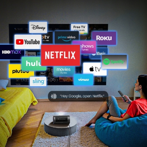 PicoPlay JMGO draagbare laser-DLP-projector + statief + powerbank