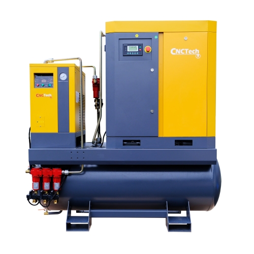 3-in-1 schroefcompressor 11 kW | 1500 l/min | 500 l tank en ontvochtiger