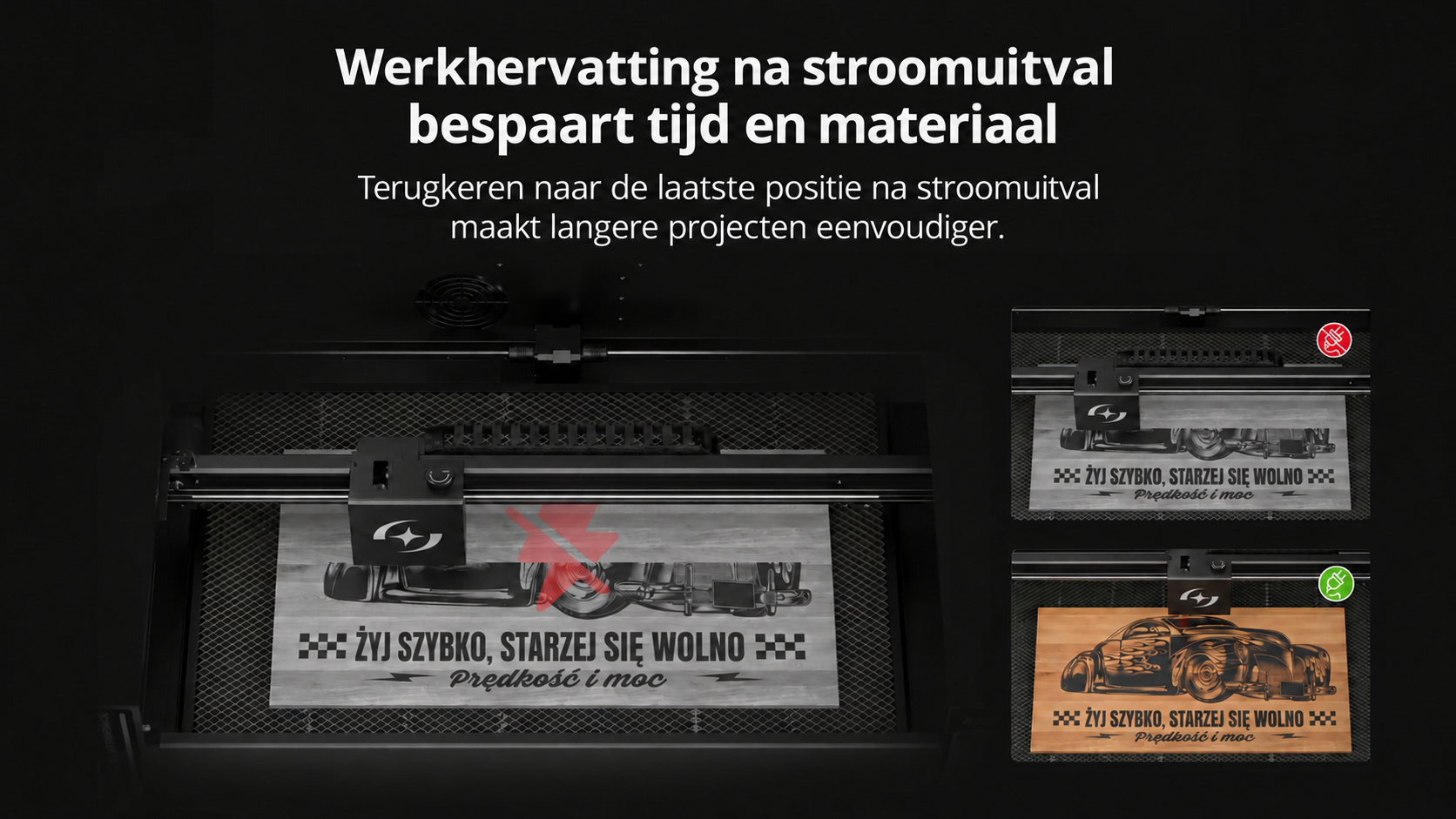 Hervatten na een stroomstoring